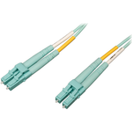 Eaton Tripp Lite Series 10Gb/40Gb/100Gb Duplex Multimode 50/125 OM4 LSZH Fiber Patch Cable (LC/LC), Aqua, 1M (3.3 ft.) (N820-01M-OM4)