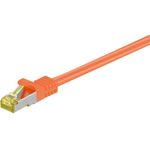 DSIT RJ45 Netzwerkkabel S/FTP (PiMF), mitCat.7 Rohkabel, Orange, 0,25m (DC-76-002)