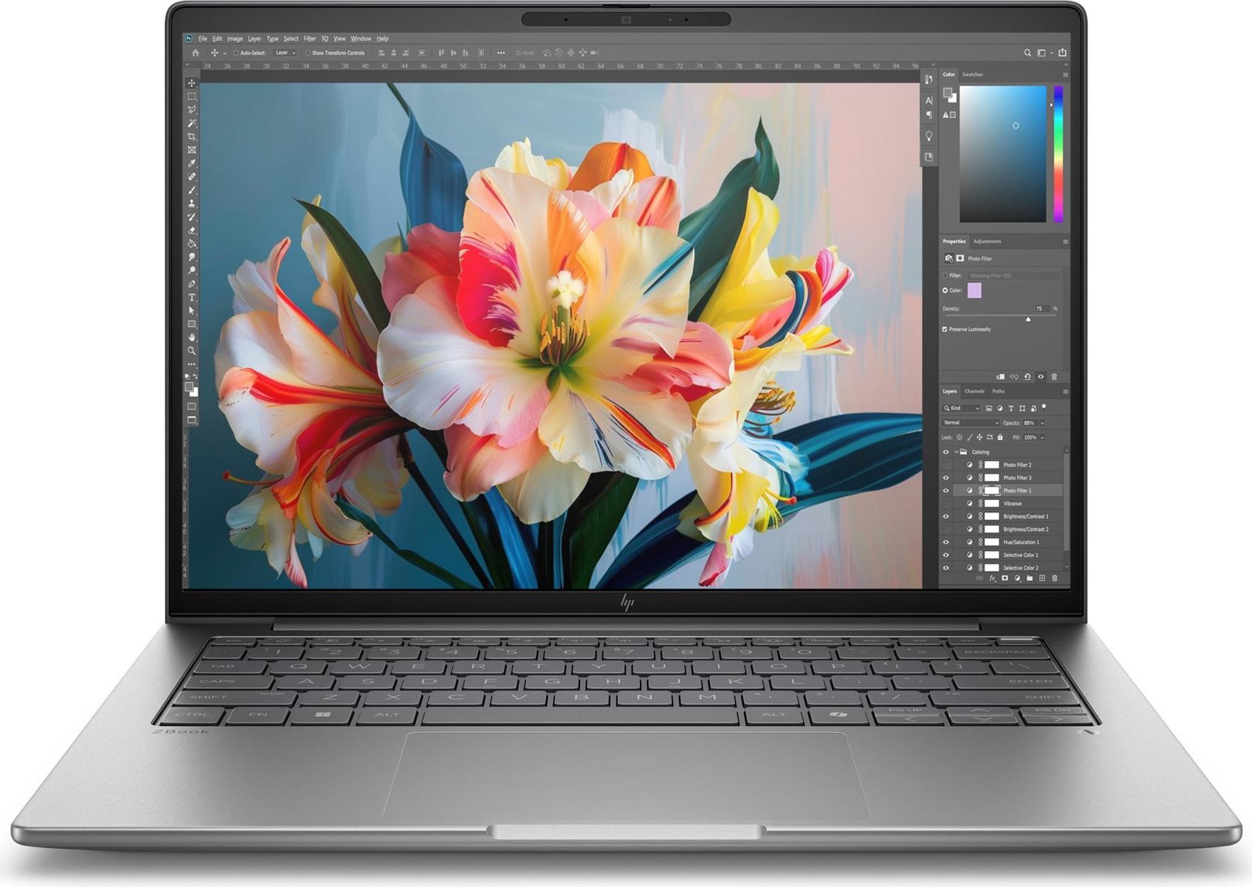 HP ZBook 8 G1i 14" Mobile Workstation Intel Core Ultra 7 265H 64 GB RAM 2 TB SSD RTX 500 Ada Meteorsilber