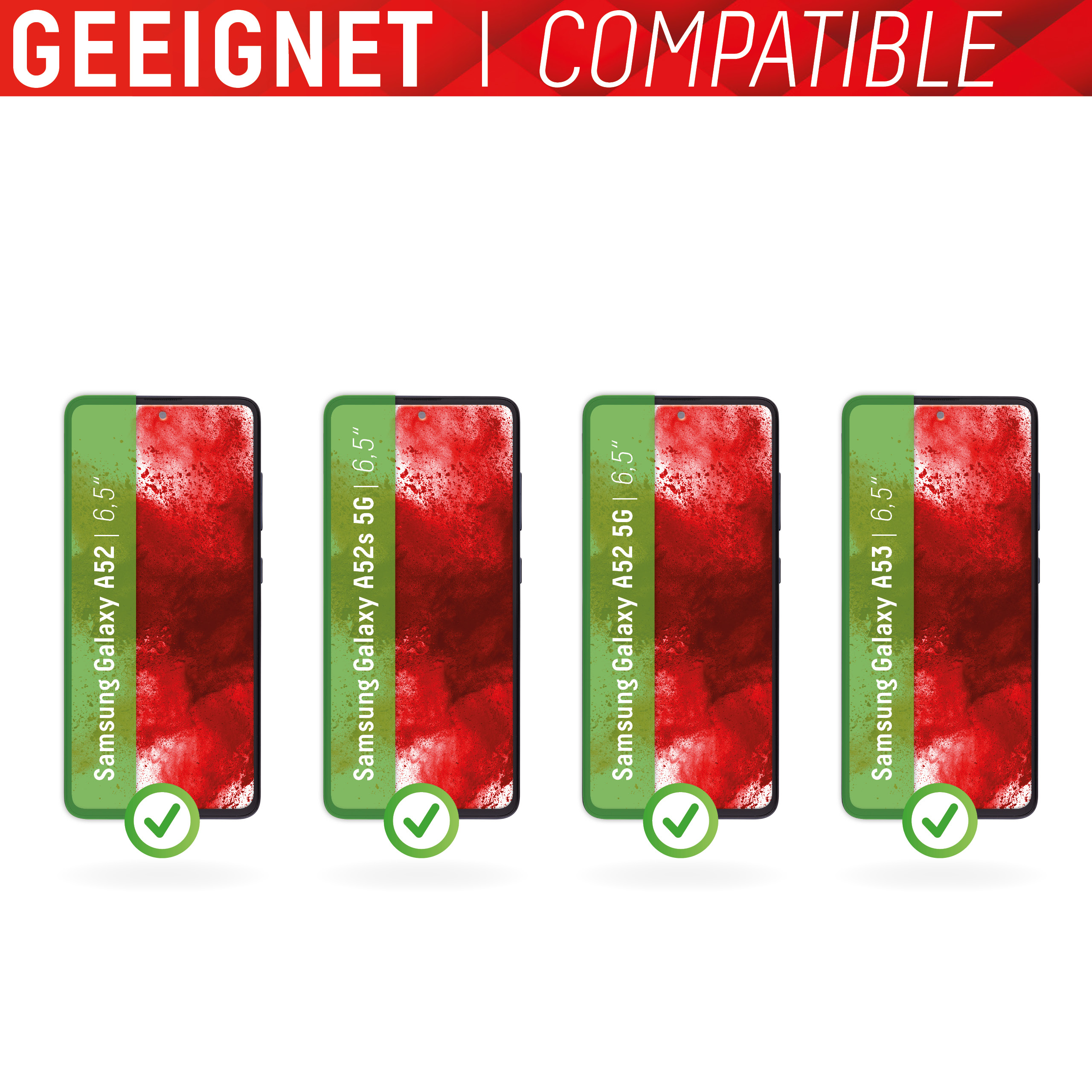 Displex Smart Glass (9H) Displayschutz für Samsung Galaxy A52 / A52 5G / A52s 5G / A53 5G Transparent