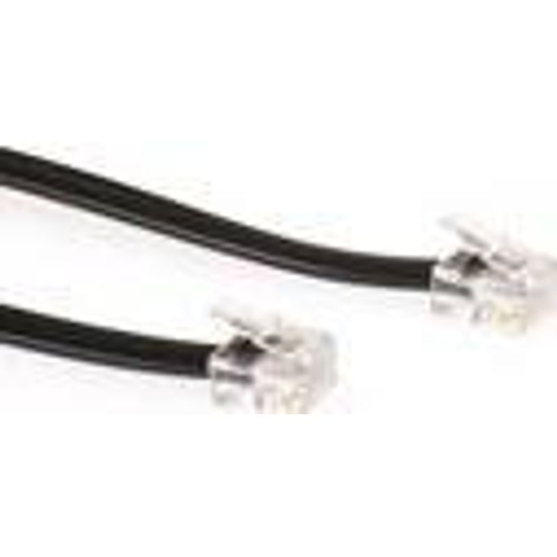 ACT RJ12 RJ12 cable Black 1.0m 1m Schwarz Telefonkabel TD5701