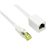 RJ45 Patchkabelverlängerung mitCat.7 Rohkabel und Rastnasenschutz (RNS®), S/FTP, PiMF, halogenfrei, 600MHz, OFC, weiß, 2m, Good Connections® (8070VR-020W)