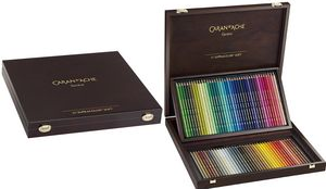 CARAN D'ACHE Buntstifte SUPRACOLOR, 80er Holzkoffer wasservermalbarer Künstleraquarellstift aus Zedernholz, - 1 Stück (3888.480)