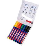 Edding Colourful Flipchart Kit Permanent-Marker Sortiert Schwarz (4-3033-7)