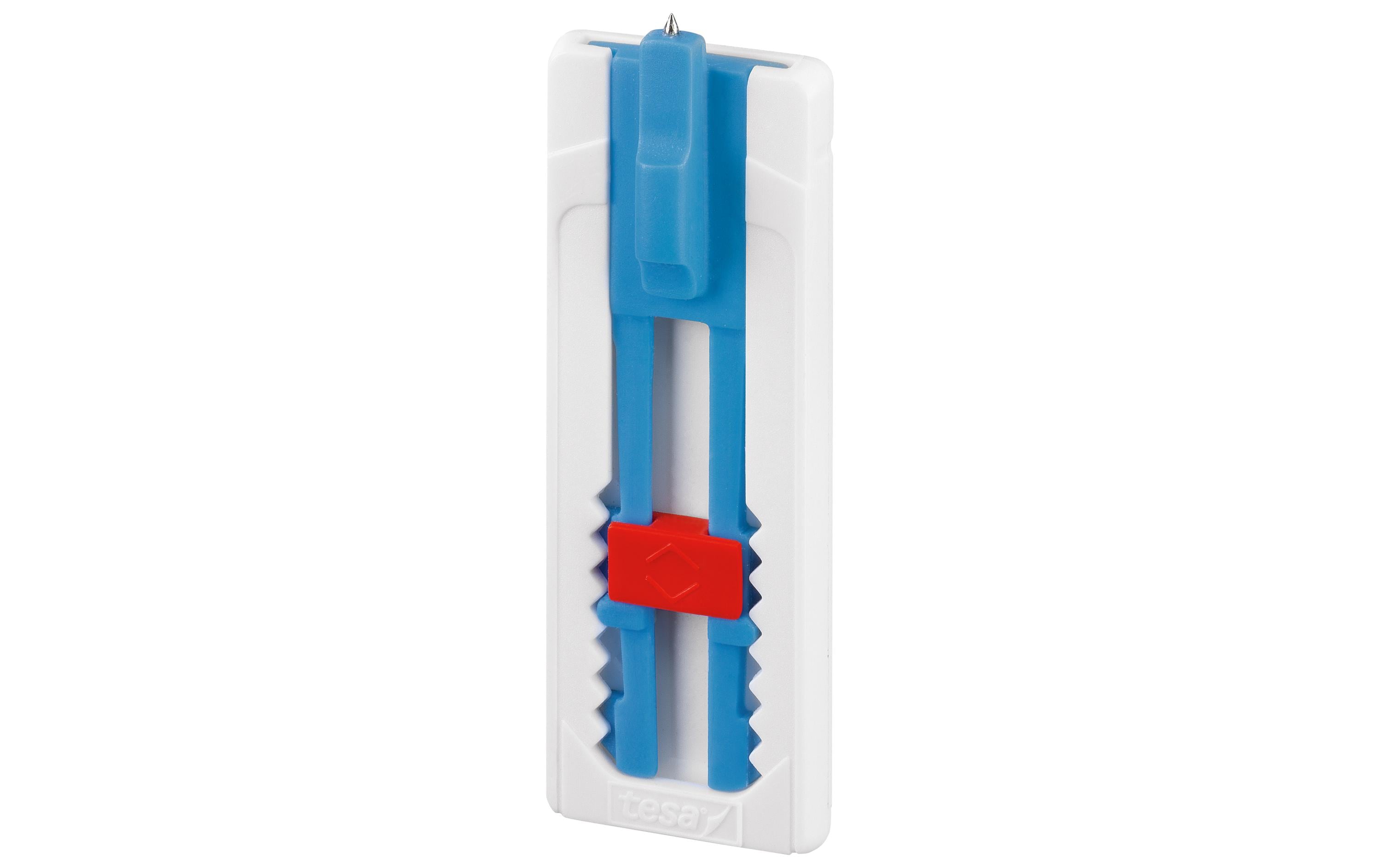 tesa Powerstrips Klebenagel für Fliesen & Metall 2 kg, höhenverstellbar, Blau/Weiß