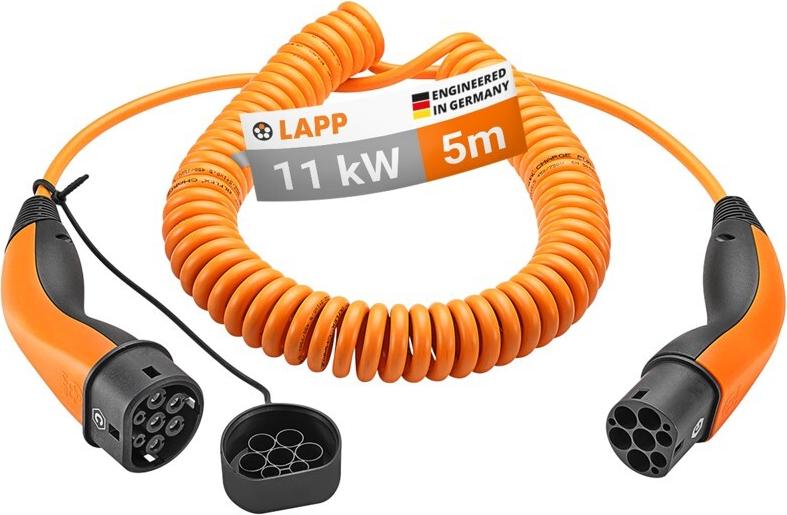 LAPP MOBILITY Spiral-Ladekabel Typ 2 11 kW 5 m Orange