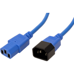 ROLINE 19.08.1527 Stromkabel Blau 0,8 m C14-Koppler C13-Koppler (19.08.1527)