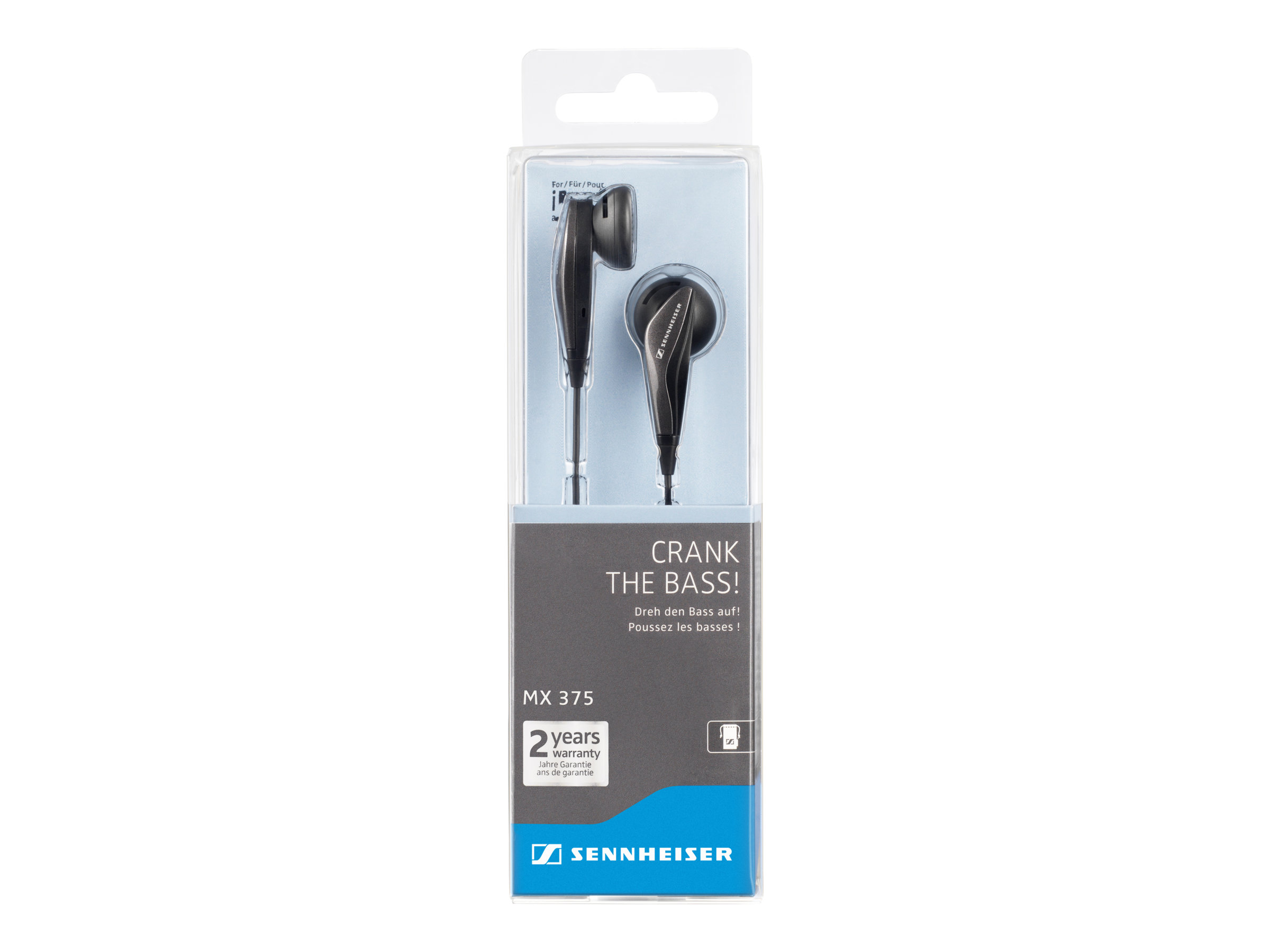 Sennheiser MX 375 In-Ear Kopfhörer kabelgebunden 3,5 mm Klinke Schwarz