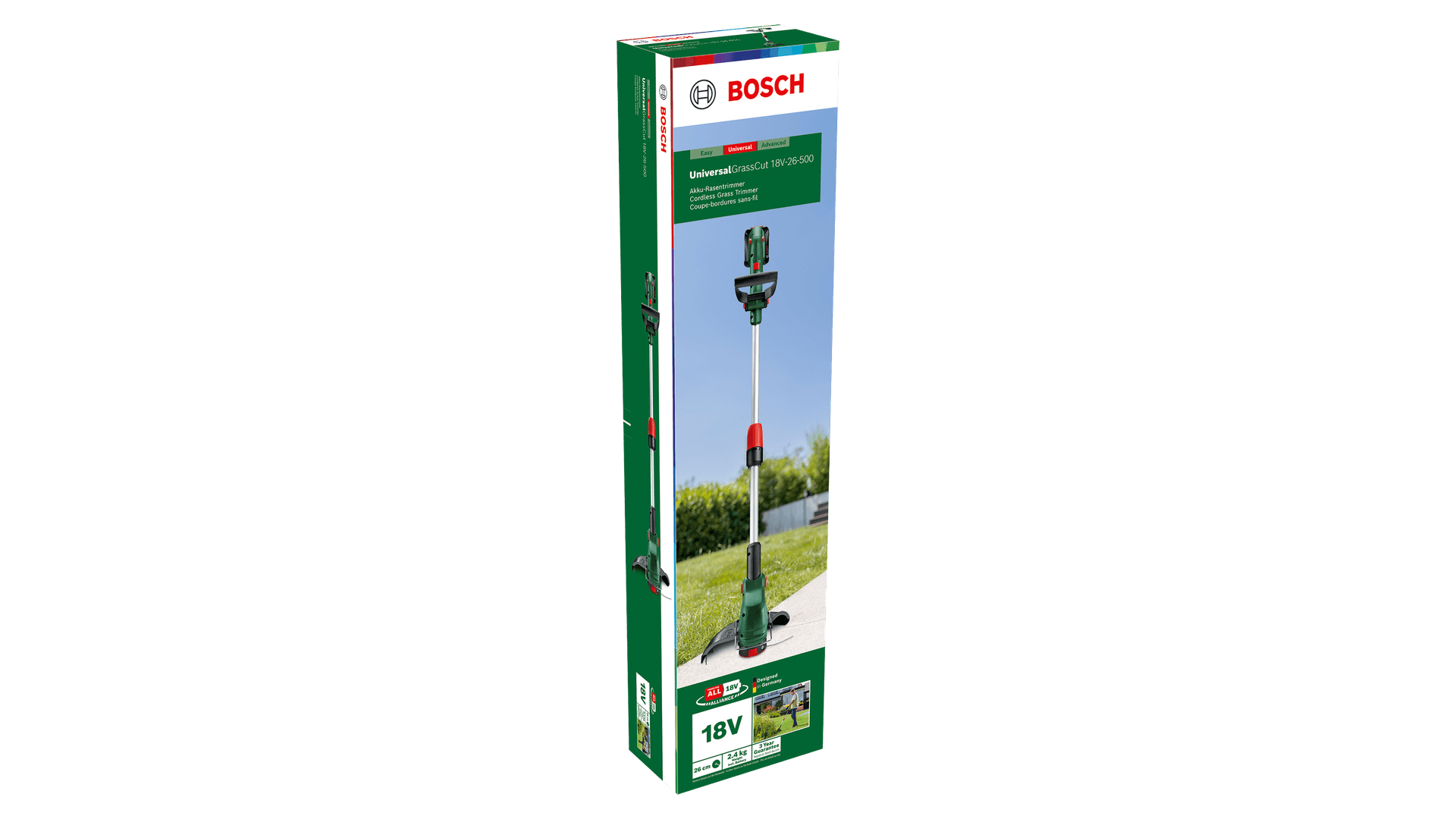 Bosch UniversalGrassCut 18V-26-500 Akku-Rasentrimmer 18 V 2 Ah Schwarz Grün