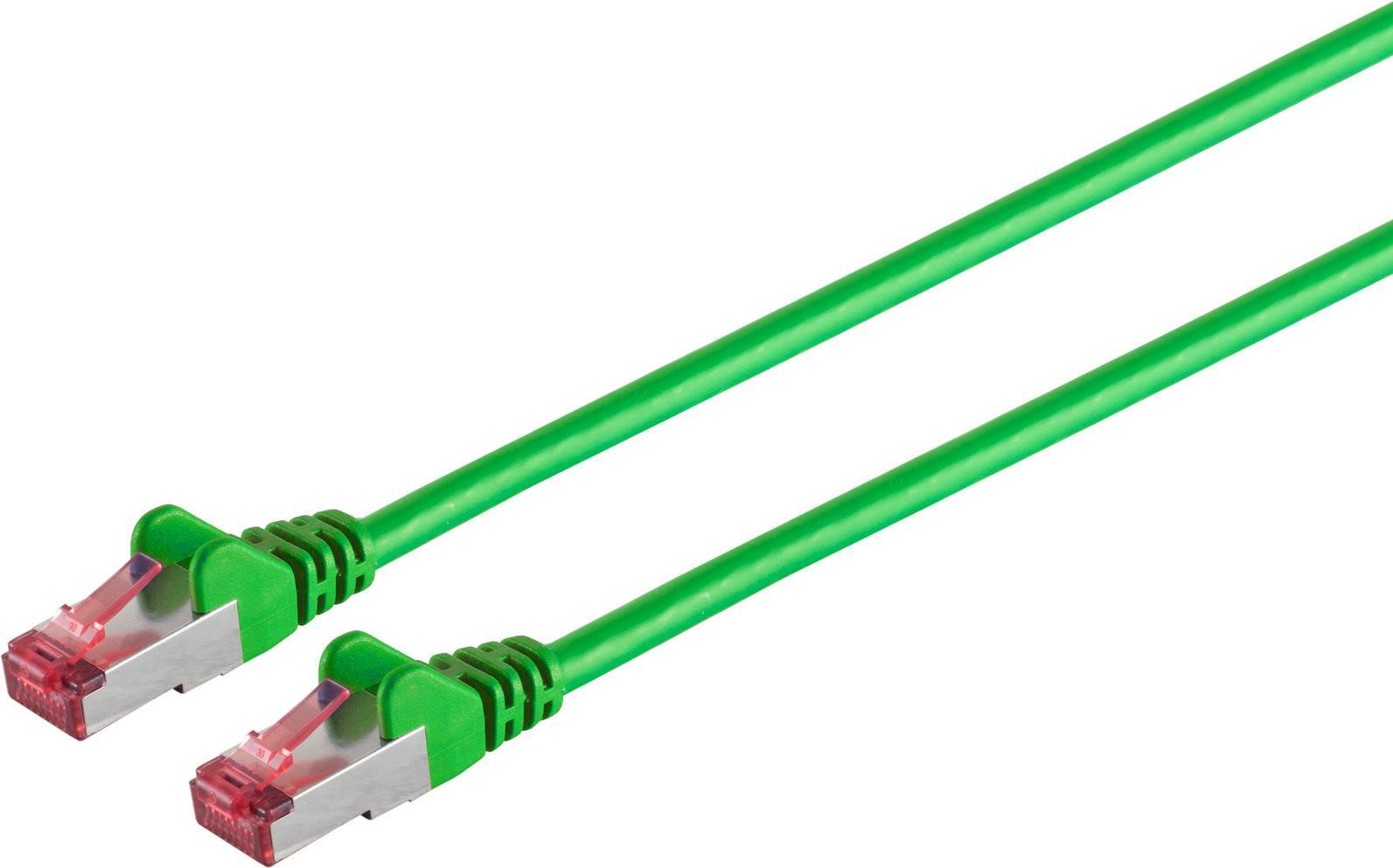 S/CONN maximum connectivity Netzwerkkabel-Patchkabel, cat 6A, S/FTP, PIMF, Halogenfrei, GHMT-ZERTIFIZIERT, grün, 30,0m (75730-AG)