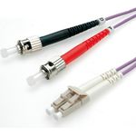 VALUE LWL-Kabel 50/125µm OM4, LC/ST, violett 10m (21.99.8778)