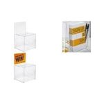 sigel Aktionsbox, Acryl (B)210 x (T)210 x (H)360 mm glasklar, UV-beständig, Zusatzfach für Prospekte und - 1 Stück (VA152)