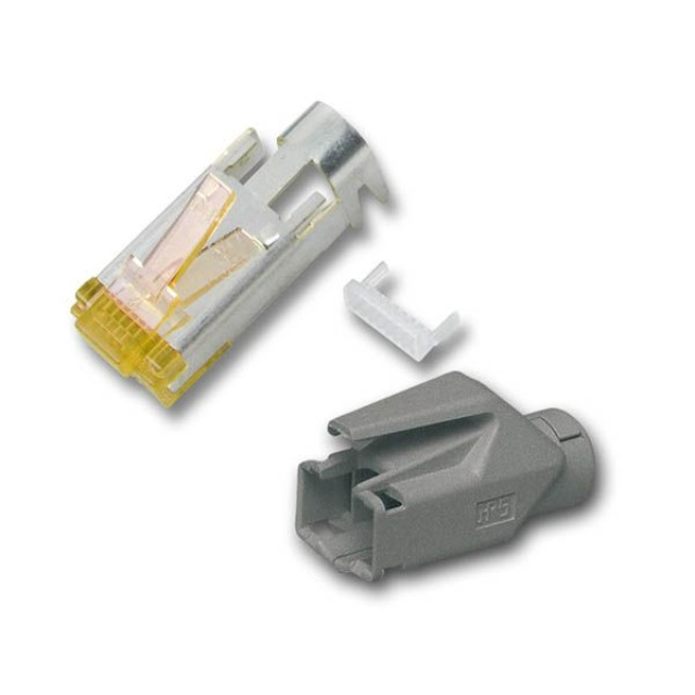 Hirose TM31 RJ-45 Stecker STP Cat.6a 50 Stück Hellgrau