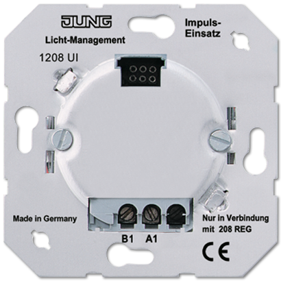 JUNG 1208 UI. Produktfarbe: Metallisch. AC Eingangsspannung: 230 V, AC Eingangsfrequenz: 50 Hz (1208UI)