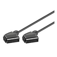 Wentronic Goobay Scart-Verbindungskabel, Schwarz, 2 m - SCART-Stecker (21-Pin) > SCART-Stecker (21-Pin) (11703)