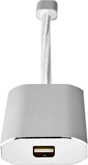 Nedis Fabritallic Videokabel-Adapter USB-C auf Mini DisplayPort 0,2 m Silber