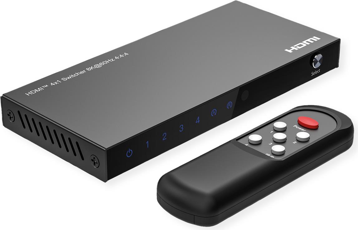 ROLINE HDMI Switch 8K60Hz 4fach mit IR (14.01.3587)