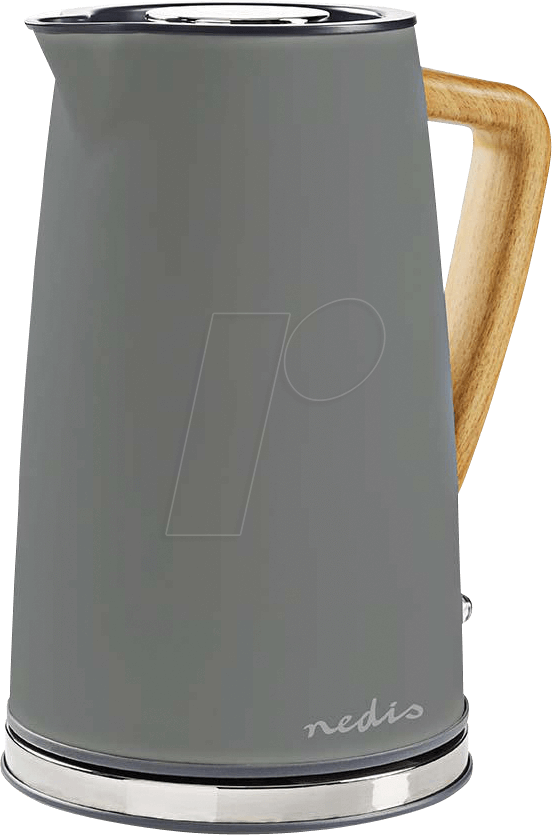 NEDIS N KAWK510EGY - Wasserkocher 1,7 l, Soft-Touch, grau (KAWK510EGY)