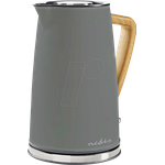 NEDIS N KAWK510EGY - Wasserkocher 1,7 l, Soft-Touch, grau (KAWK510EGY)