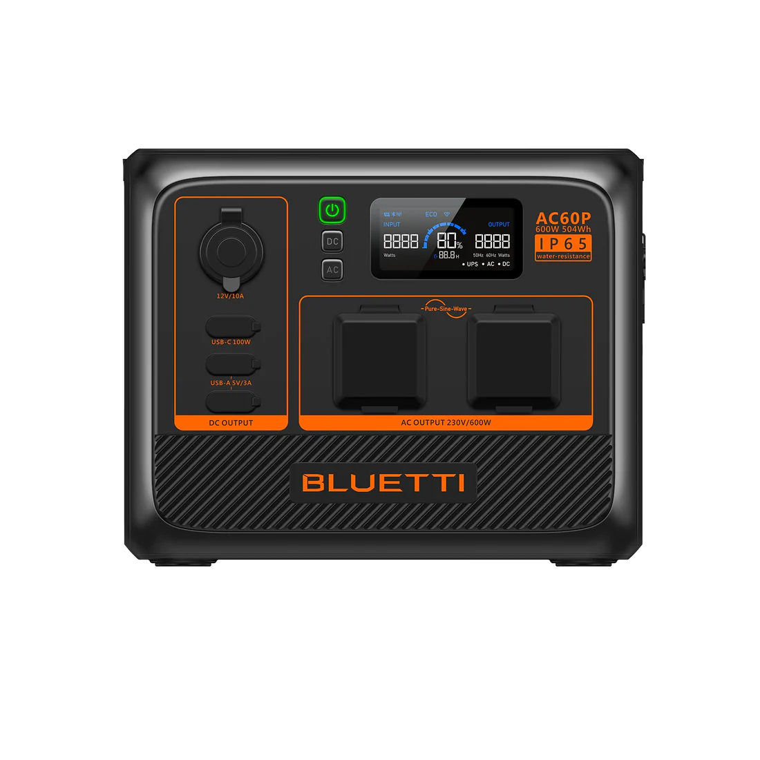 Bluetti AC60P Tragbare Power Station 600 W 504 Wh Schwarz