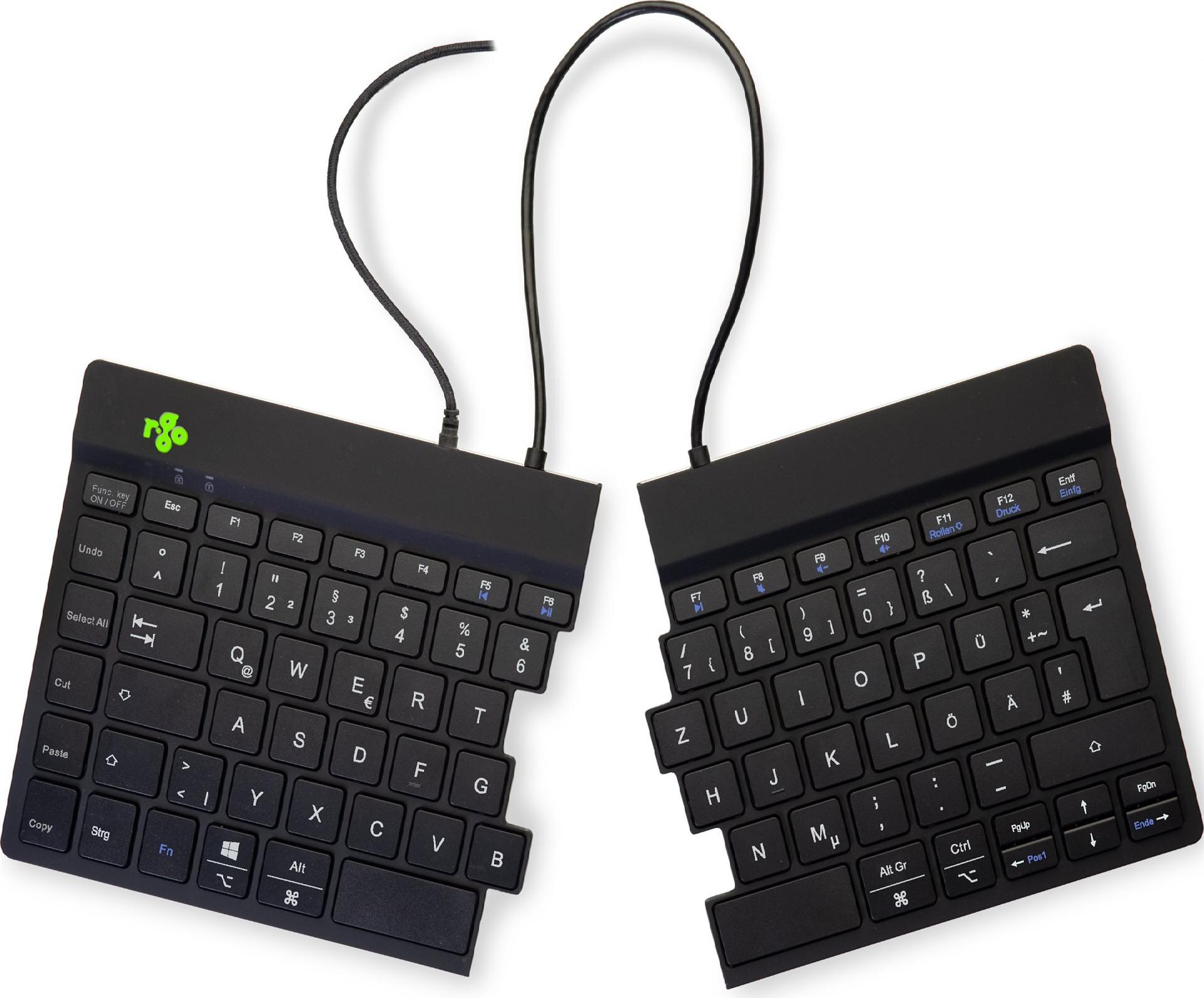R-Go Tools Ergonomische Tastatur Split Break QWERTZ Schwarz