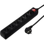 Hama 137265 Verlängerungskabel 3 m 6 AC-Ausgänge Indoor Schwarz (00137265)