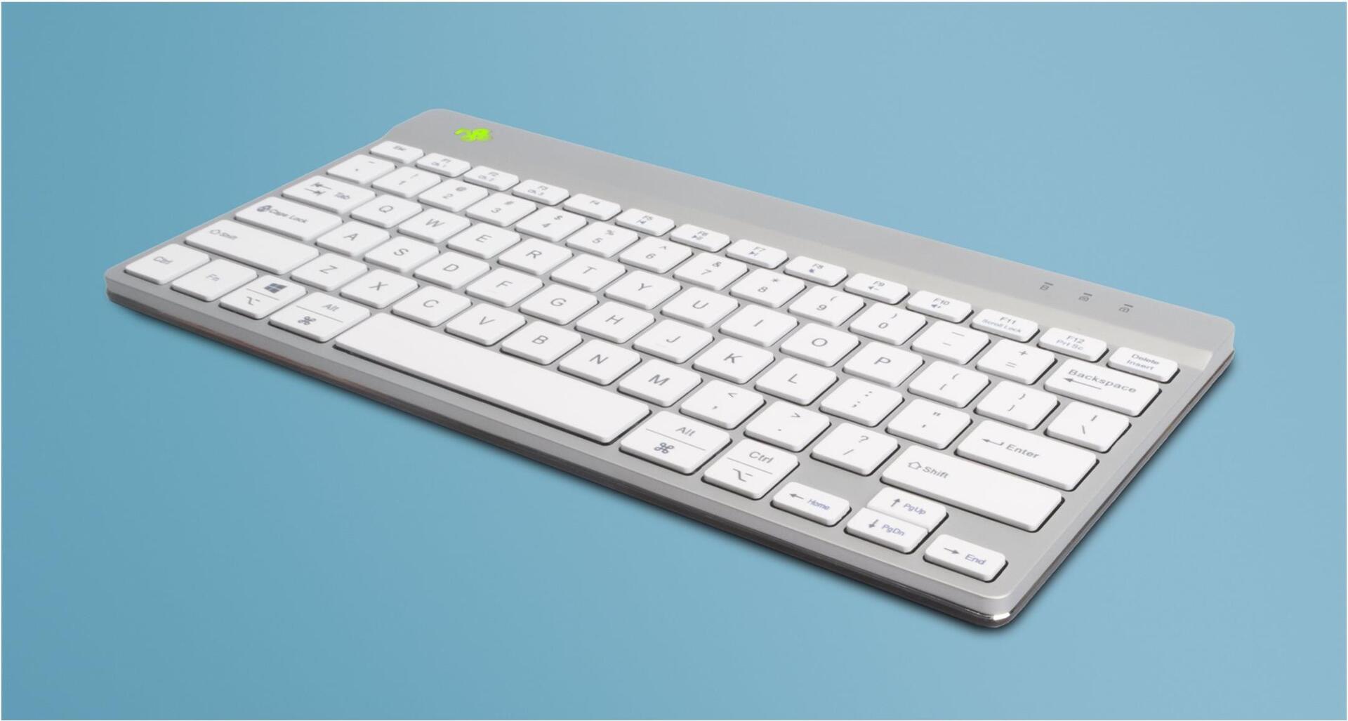 R-Go Tools Compact Break Kabellose Bluetooth-Tastatur QWERTY US Weiß
