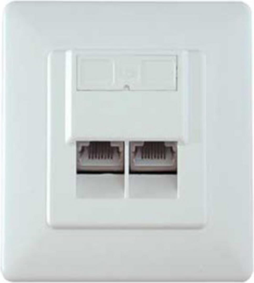 S/CONN maximum connectivity Netzwerkdose-cat. 5e Netzwerkdose 2-Fach, Unterputz (74251-A)