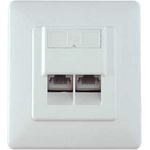 S/CONN maximum connectivity Netzwerkdose-cat. 5e Netzwerkdose 2-Fach, Unterputz (74251-A)