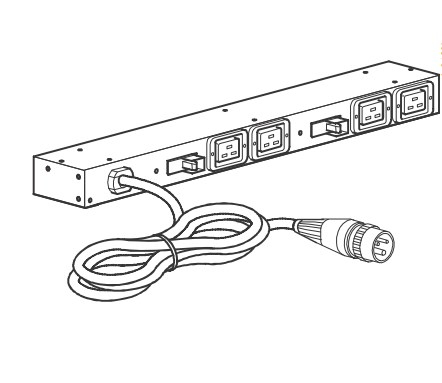 APC Rack PDU Basic AP6032A, 0U/1U, 200-240V, 32A, 4x IEC C19, Schwarz