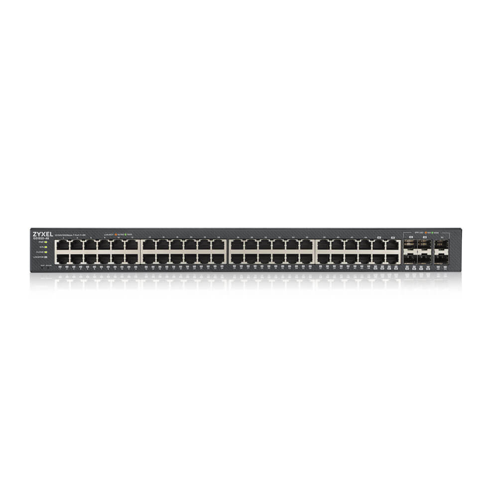 Zyxel GS1920-48v2 Managed Gigabit Ethernet Switch 44x RJ-45 4x Combo SFP Schwarz