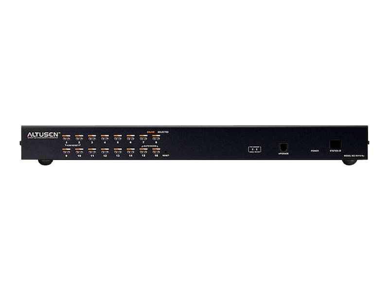 ATEN ALTUSEN KH1516A KVM-Switch, 16-fach, CAT5, USB/PS/2, VGA, Rack-montierbar, Schwarz