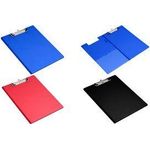 pavo Klemmbrett-Mappe, mit Folienüberzug, DIN A4, schwarz Platte aus Karton mit PVC-Folienüberzug, Bügelklemme - 1 Stück (8013722)
