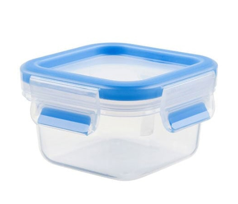 emsa CLIP & CLOSE Frischhaltedose 0,2 l Quadratisch Transparent/Blau