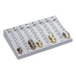 WEDO Zählbrett mit 8 losen Münzrillen, lichtgrau (160 780037)