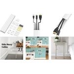 LogiLink Kabelkanal-Set für Wandinstallation, weiß 67-teilig, aus Kunststoff, bestehend aus: - 1 Stück (KAB0110)