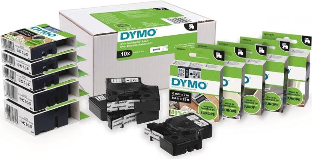 DYMO D1 Etikettenband 2,4 cm x 7 m Schwarz auf Weiß