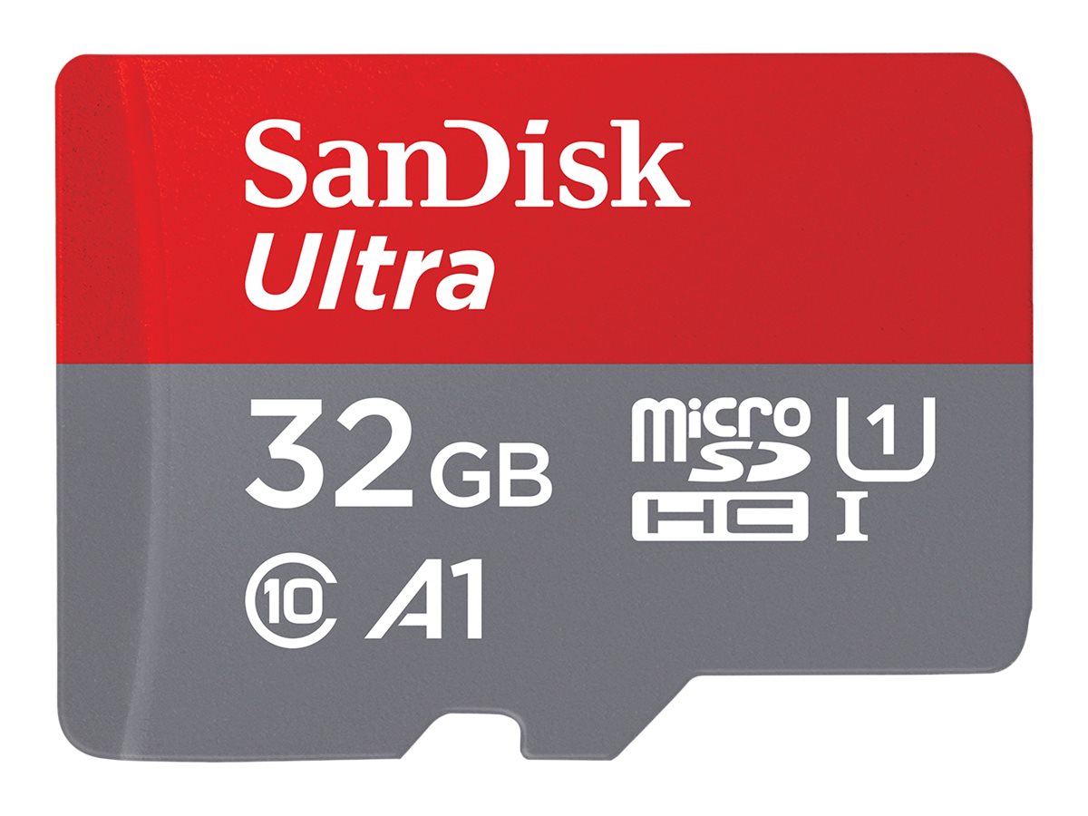 SanDisk Ultra microSDHC 32 GB UHS-I Klasse 10 Grau, Rot