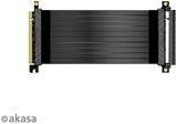 Akasa RISER BLACK X2 - Premium PCIe 3.0 x 16 Riser cable,20CM 180° PCIe 3.0 x16 Female 180° PCIe 3.0 x16 Male (AK-CBPE01-20B)