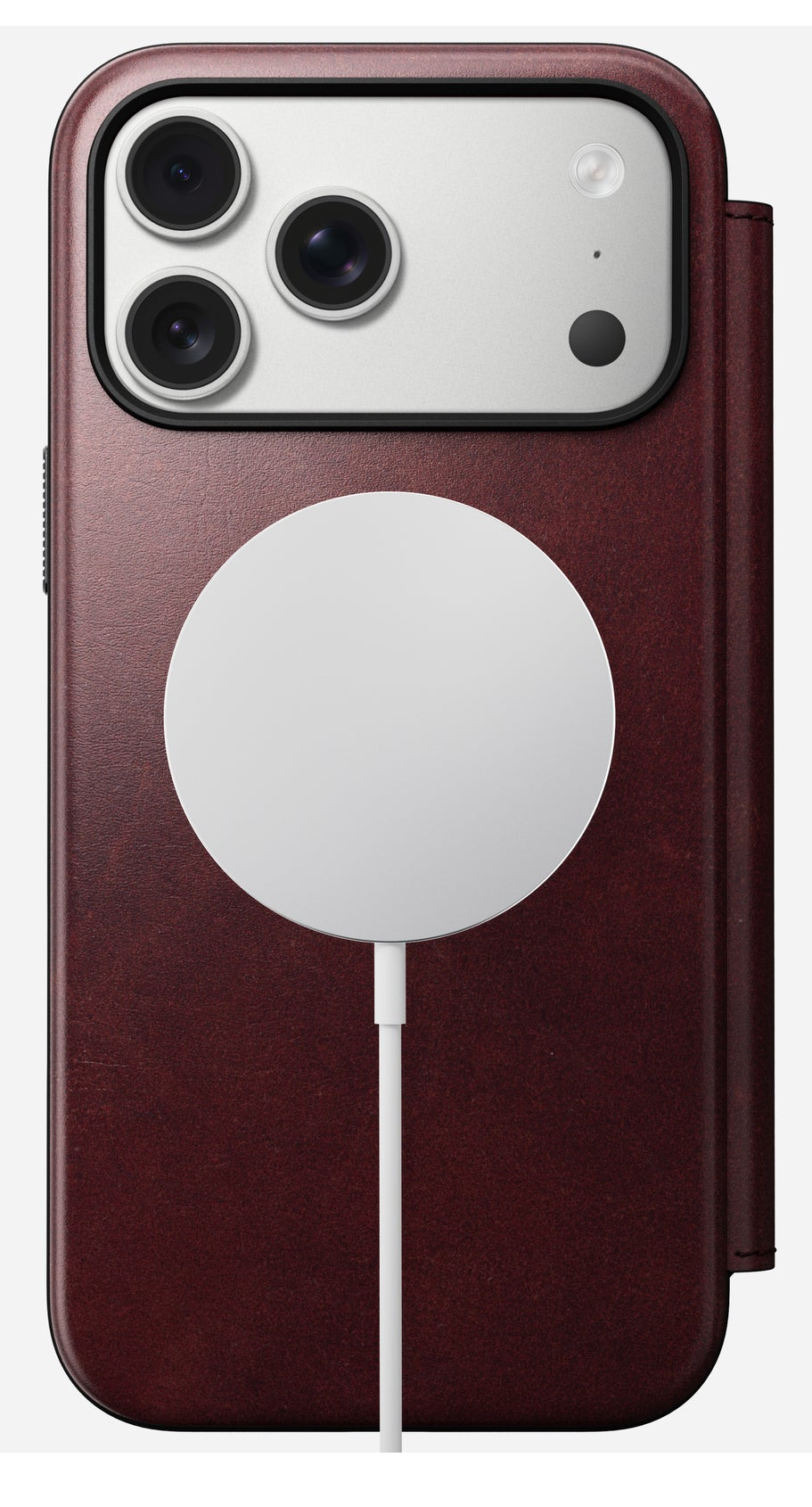 Nomad Modern Leather Folio Schutzhülle iPhone 17 Pro Max 6,3" Burgund