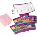 Pelikan Deckfarbkasten ProColor 735, 24 Farben, beere/rosa 2 abnehmbare Wasserboxen, 24 Farbschälchen, herausnehmbare - 1 Stück (701211)