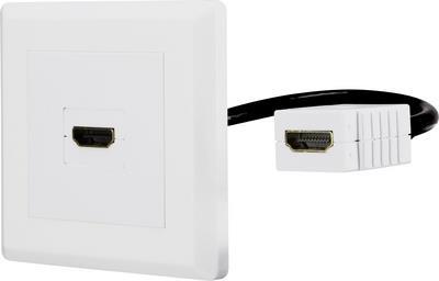 Renkforce HDMI Adapter [1x HDMI-Buchse - 1x HDMI-Buchse] Weiß vergoldete Steckkontakte 15.00 cm (RF-4538136)