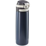 Leifheit 03275 Reisebecher 600 ml Schwarz - Blau Edelstahl (3275)