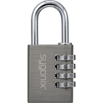 Sygonix SY-6932350 Vorhängeschloss 40 mm 4-Digit Titanium Grey Zahlenschloss (SY-6932350)