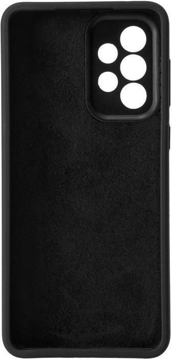ESTUFF - Hintere Abdeckung für Mobiltelefon - Silikon - schwarzes Seidenfinish - für Samsung Galaxy