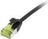 Patchkabel RJ45, CAT6A 500Mhz, 5m, schwarz, U/FTP, slimline rund d=3,8mm, TPE/LSZH(Superflex), AWG32, mitCat.7 Rohkabel, Synergy 21 (S217317V3)