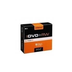 Intenso - 10 x DVD+RW - 4,7GB (120 Min.) 4x - Slim Jewel Case - Speichermedium (4211632)