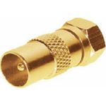 S/CONN maximum connectivity Adapter-IEC-Stecker auf F-Stecker, vergoldet (85323-G)