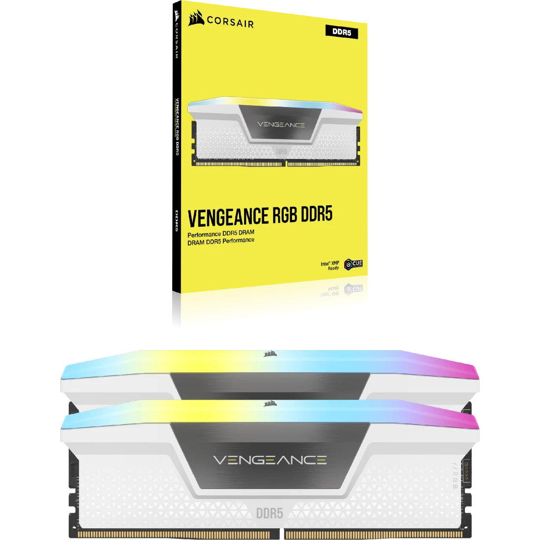 Corsair Vengeance RGB 32 GB RAM DDR5 6400 MT/s CL36 Kit Weiß