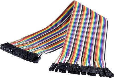 Renkforce JKFF403 Jumper-Kabel Arduino, Banana Pi, Raspberry Pi [40x Drahtbrücken-Buchse - 40x Drahtbrücken-Buchse] 30.00 cm Bunt (RF-4599690)